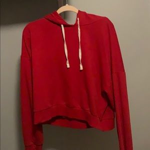 Cropped red sweater/hoodie